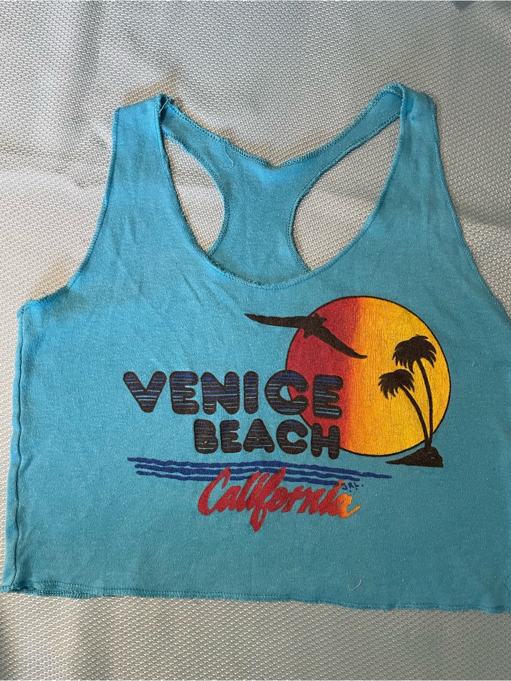 Venice Beach California Graphic Tank Top - Blue